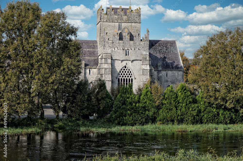 Abbey seen across the river