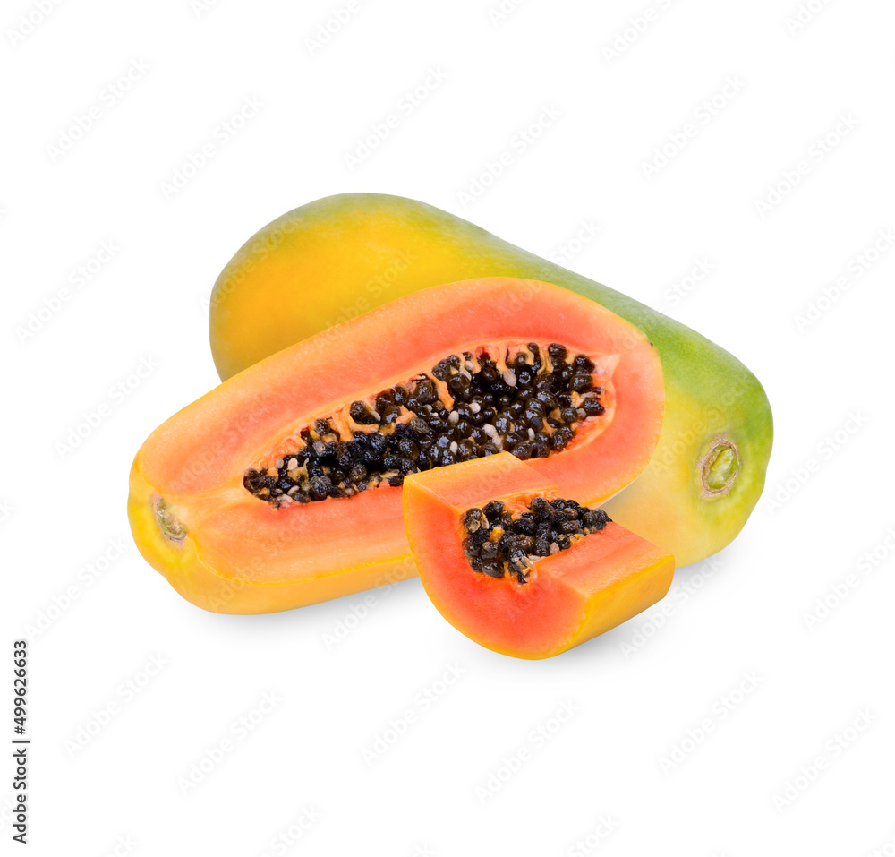 Papaya isolated on white background Papaya isolated on white background