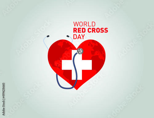 World red cross day concept vector illustration, 8th may red cross health concept with vector elements.