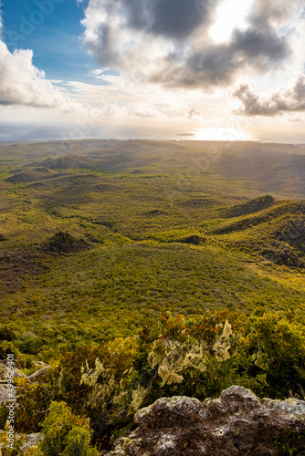 View from Mount Christoffel down to Christoffel National Park on the Caribbean island Curacao © freedom_wanted