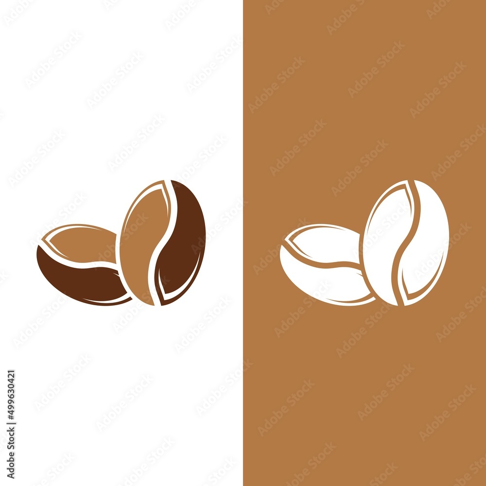 Obraz premium coffee bean icon vector illustration