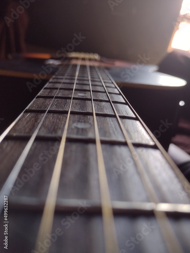 acoustic guitar close up