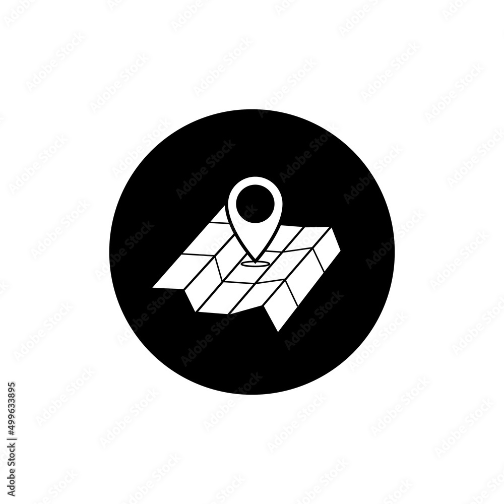 Map icon circle background black color editable. Pointing maps vector. Map icon circle background black color editable. Pointing maps vector.