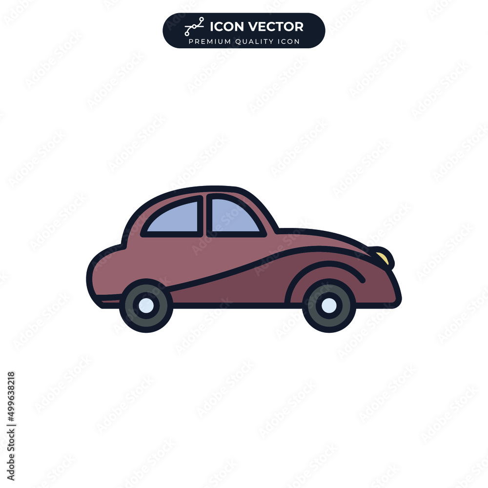 car icon symbol template for graphic and web design collection logo vector illustration