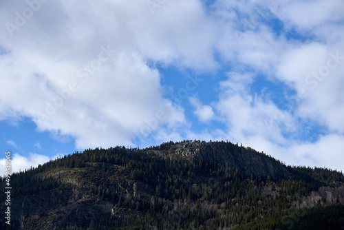 clouds over the mountains in Gudbrandsdalen Valley, Oppland, Norway, south of Harpefoss