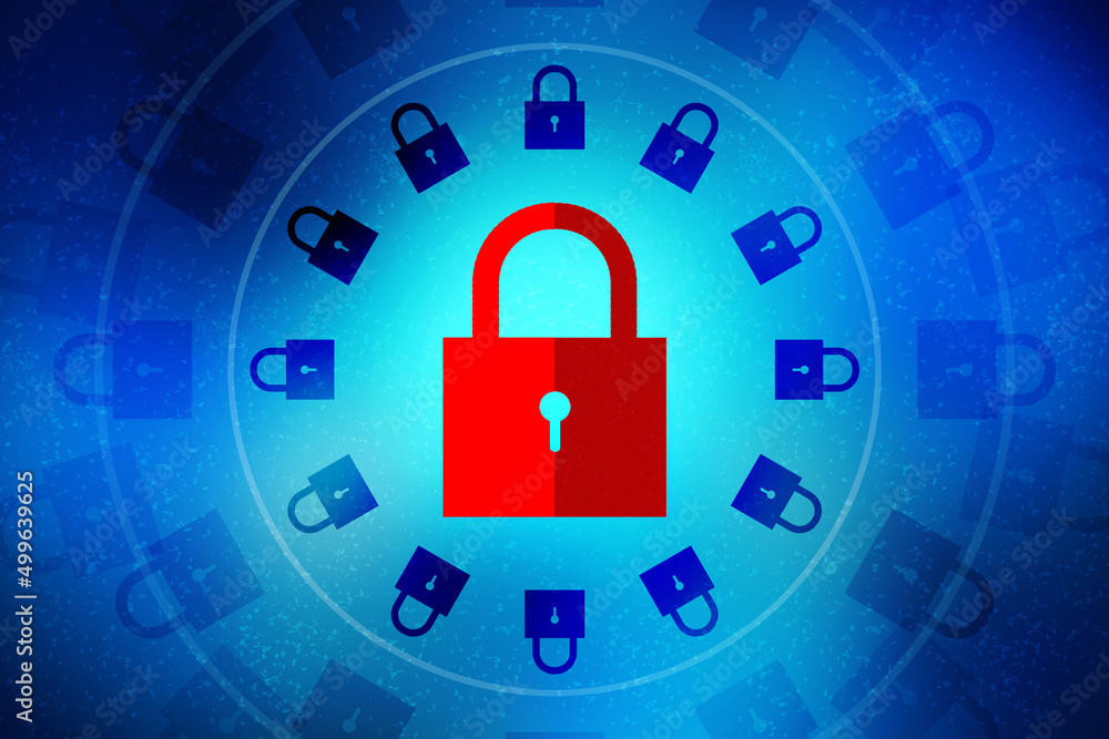 2d illustration Safety concept: Closed Padlock on digital background
2d illustration Safety concept: Closed Padlock on digital background