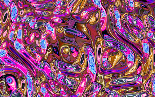 Abstract flowing liquid, 3d rendering.