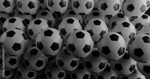 black and white football balls