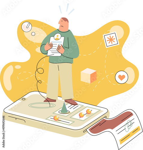 Online medical consultation and support metaphor. Online doctor. Healthcare services, Ask doctor. Tele medicine e-health service. Therapist videocalling phone screen. Diagnosis treatment of patients