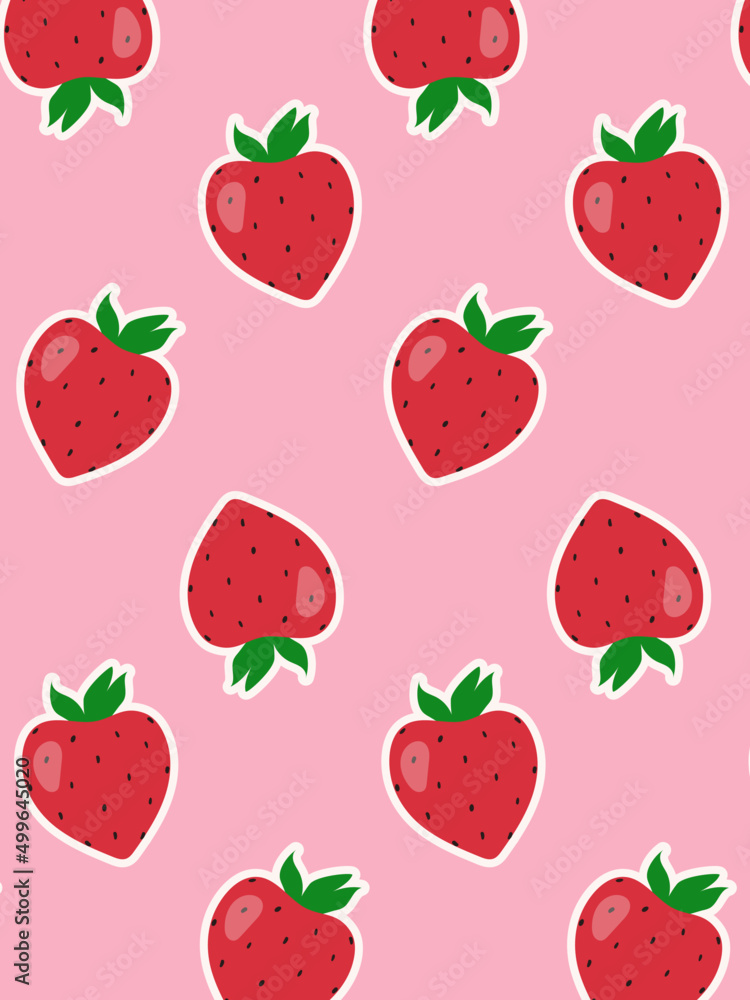 Pattern with strawberries Pattern with strawberries