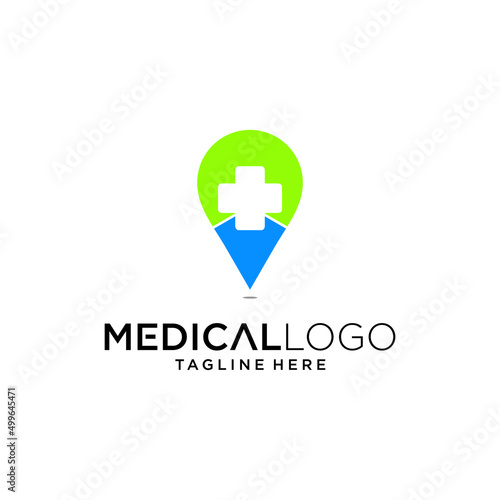 Free Download Medical pharmacy logo design vector location - GFXLoad