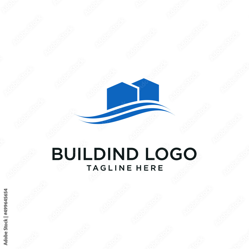 Building Logo Vector Design Modern Real Estate company .Residential contractor, General Contractor and Commercial Office Property business logos.