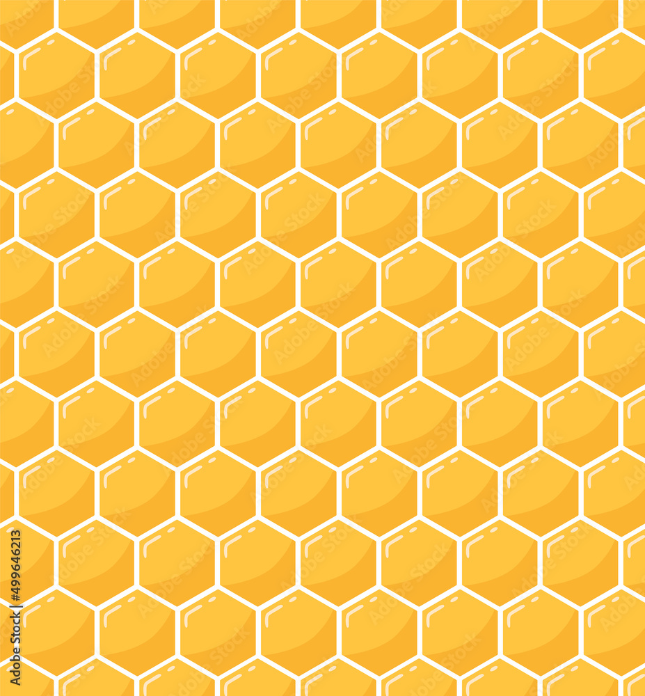 Seamless pattern of honeycombs. Vector. Completely seamless honeycomb pattern. Seamless pattern of honeycombs. Vector. Completely seamless honeycomb pattern.