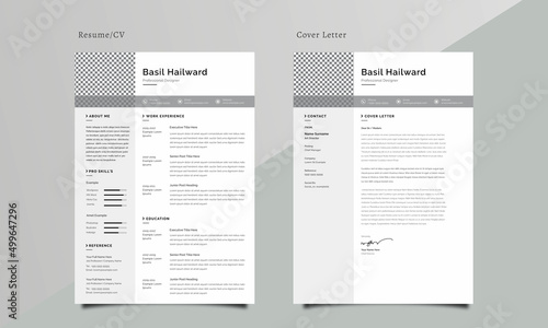 Clean Resume Layout (ID: 499647296)
