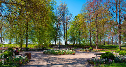 jardin public Vichy au printemps