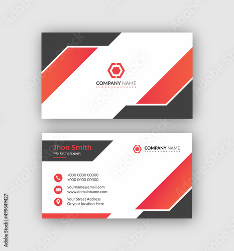 Professional Business Card Or Visiting Card Design Template