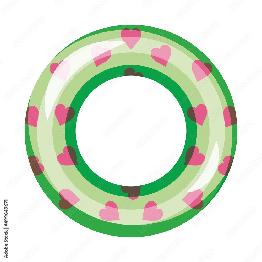 Naklejka premium hearts pool ring float
