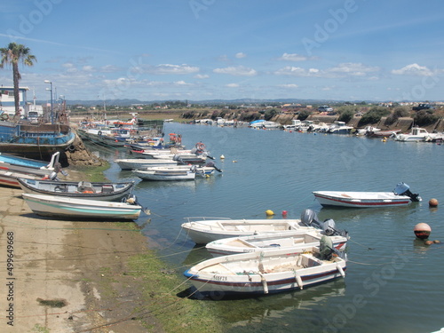 Typical fishing boats on the Fuseta Ria  Algarve - Portugal 