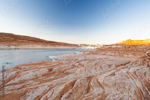 An overlooking landscape view of Glen Canyon National Recreation