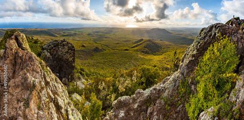 View from Mount Christoffel down to Christoffel National Park on the Caribbean island Curacao - panorama © freedom_wanted