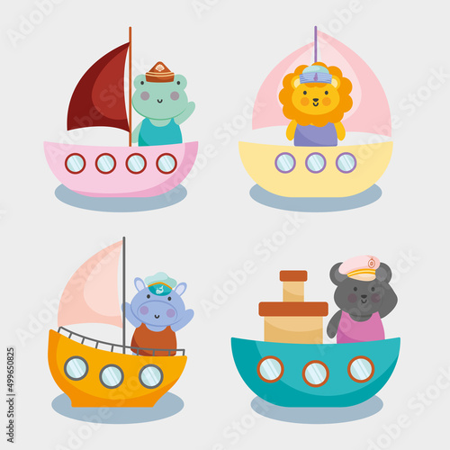 sailor animals and ships
