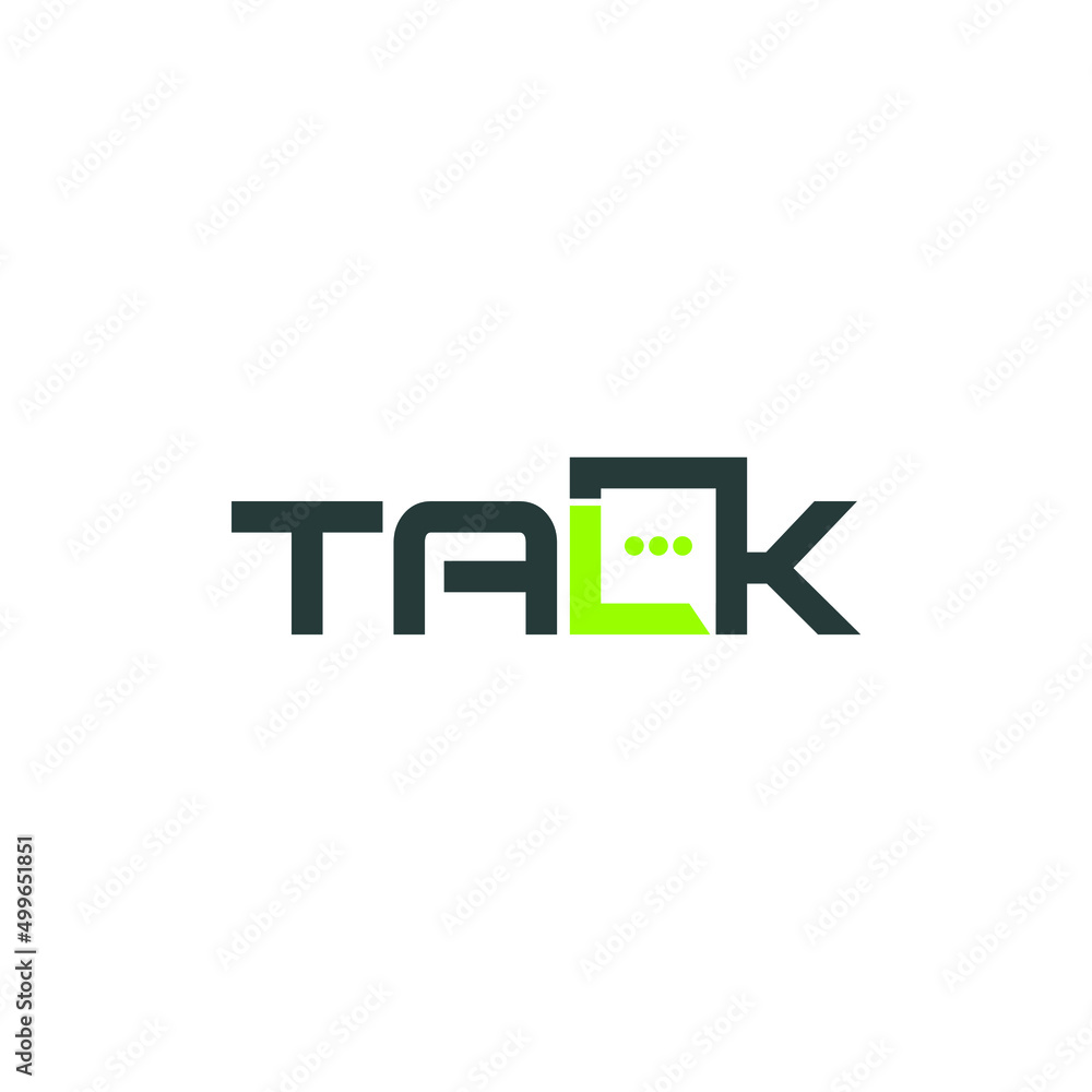 Obraz premium talk, speak, logo template. Chat vector logotype design template. -vector