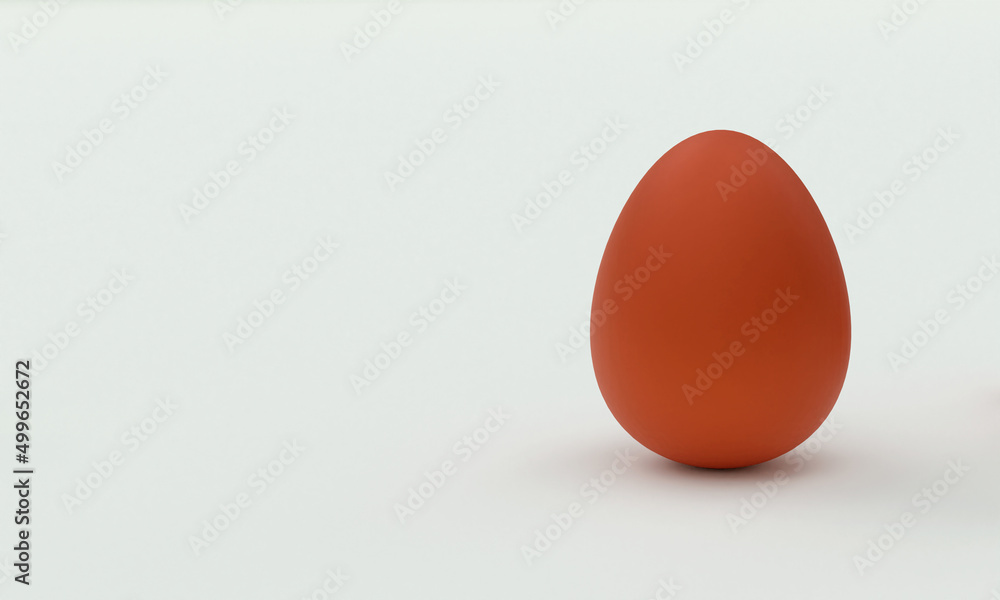 3d illustration, five eggs , 3d rendering