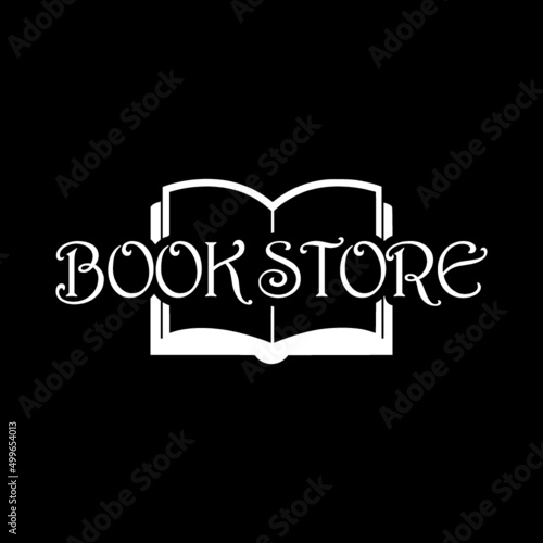 Book store icon isolated on dark background
