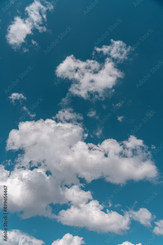 Bright white clouds floating on blue sky Bright white clouds floating on blue sky