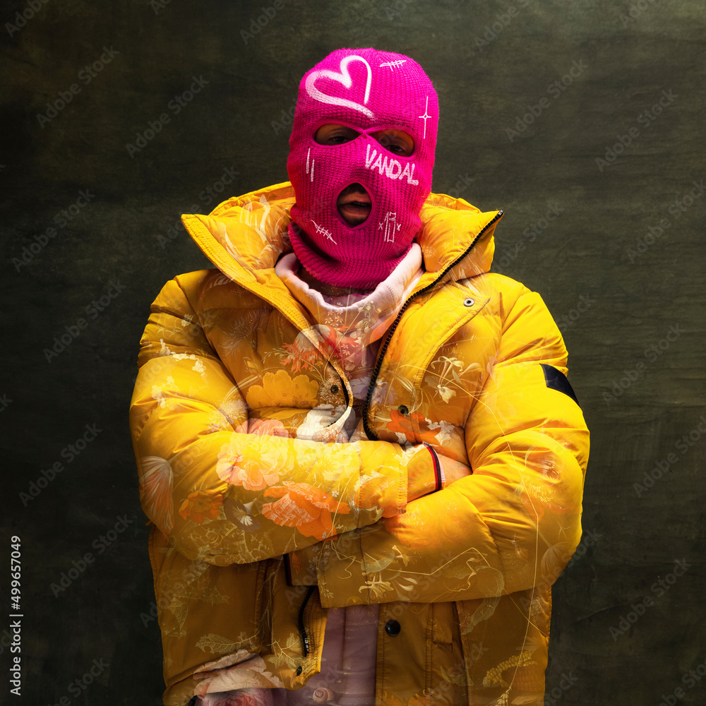 Pink yellow jacket on sale