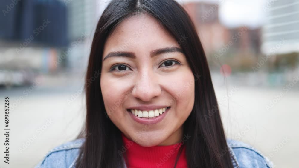 Native American happy girl smiling on camera outdoor Native American happy girl smiling on camera outdoor