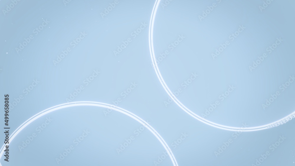 Obraz premium Macro shot of two big white bubbles floating against pale blue background | Abstract cosmetic ingredients