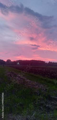 sunset in the mountains