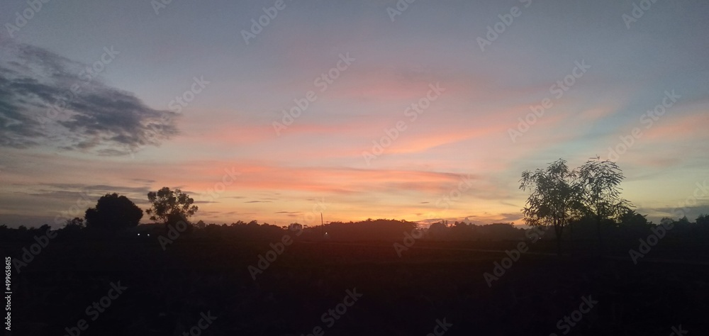 Obraz premium sunset in the mountains