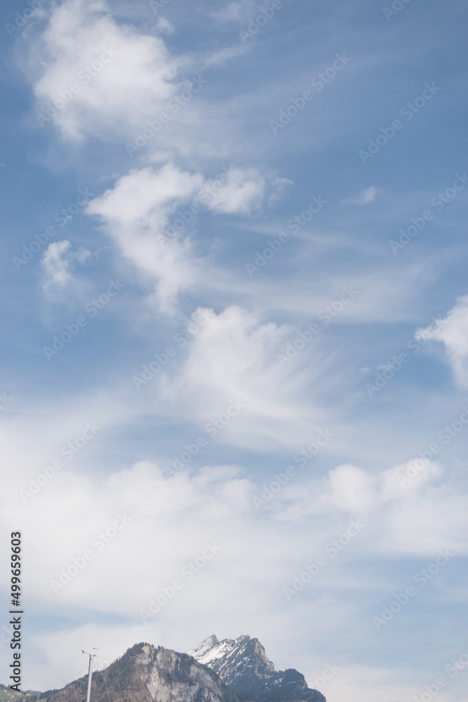 Cloud scenery in Weesen in Switzerland Cloud scenery in Weesen in Switzerland