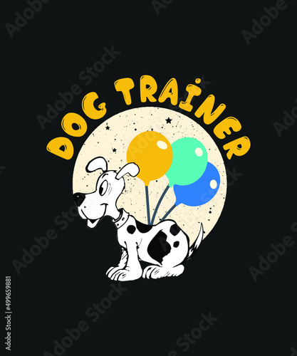 Dog Trainer T-shirt Design Vector