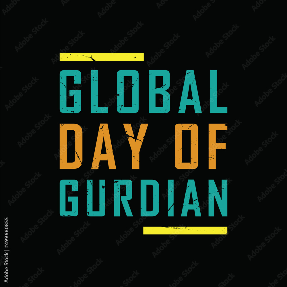 global day of gurdian t shirt typography graphic t-shirt print ready premium vector typography graphic t-shirt Premium Vector