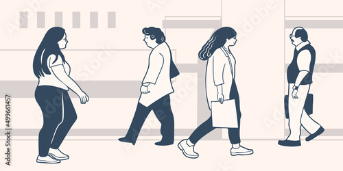 People in the city
