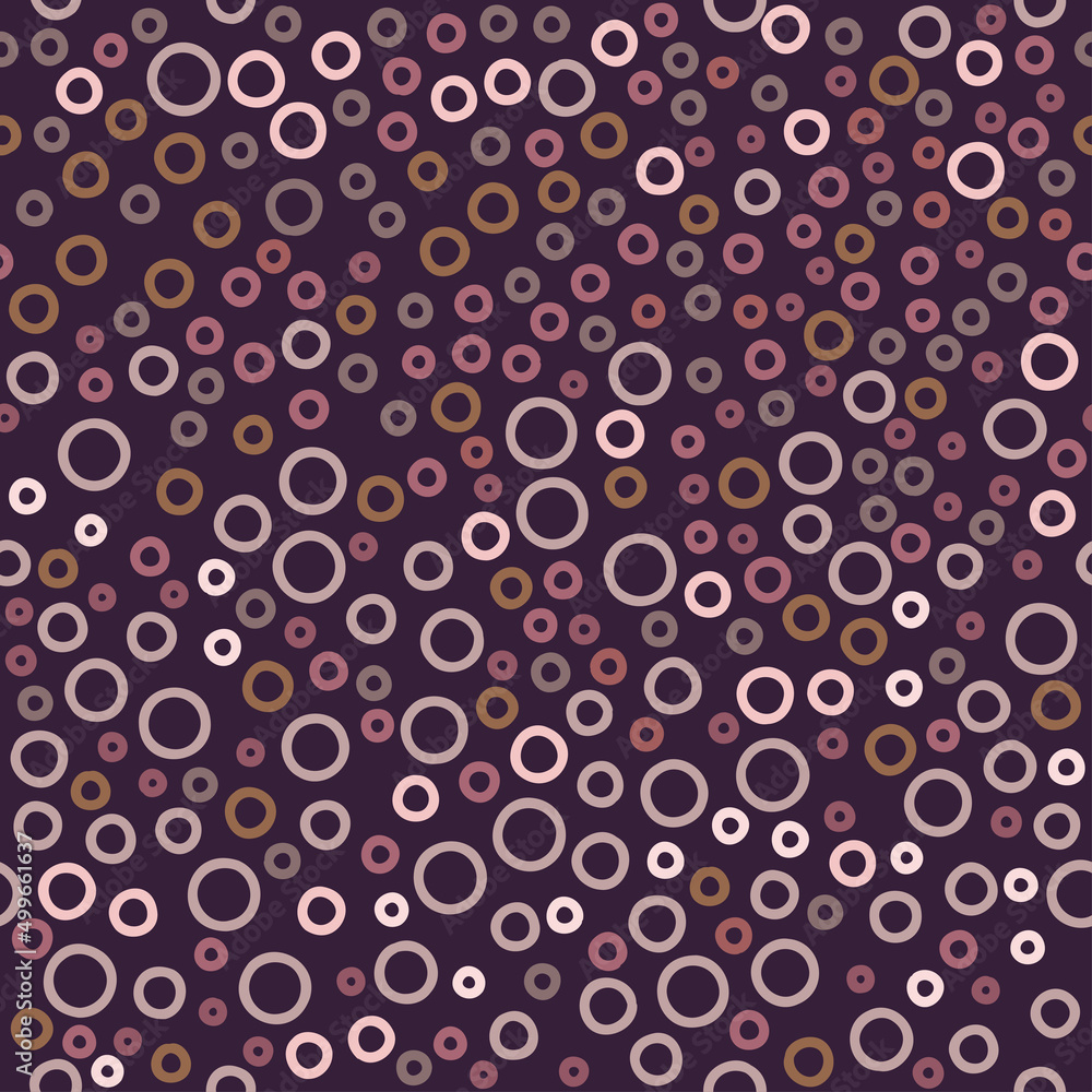 Seamless pattern with dots. Hand drawn vector illustration, flat color design.