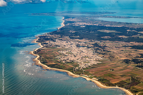 La Rochelle, Ré and Oléron island in atlantic ocean aerial view