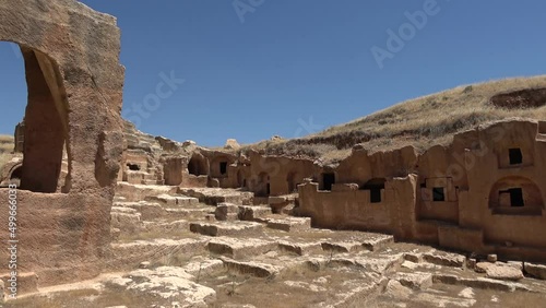 Dara, Mardin, Turkey - 16th of June 2021: 4K Ruins in the Dara ancient Dara city
 photo