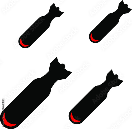 Military air bomb icon vector image