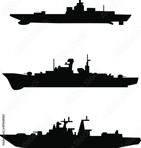 military war ships icons vector image.