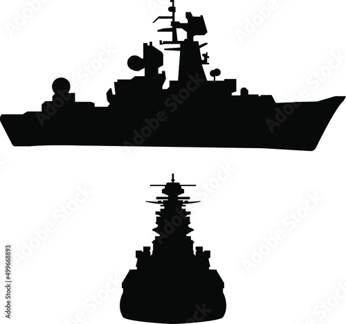 russian military war ships moskva icons vector image. Fototapet