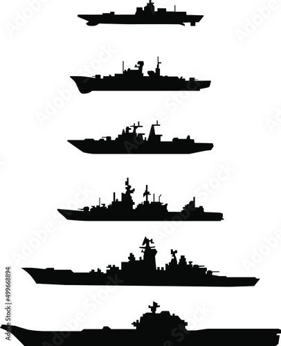 military war ships icons set vector image.