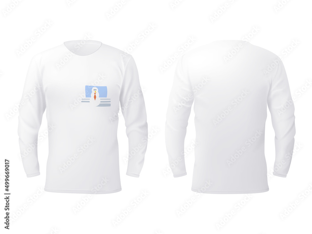 Vector long sleeve shirt in mesh gradient style. Editable color Vector long sleeve shirt in mesh gradient style. Editable color