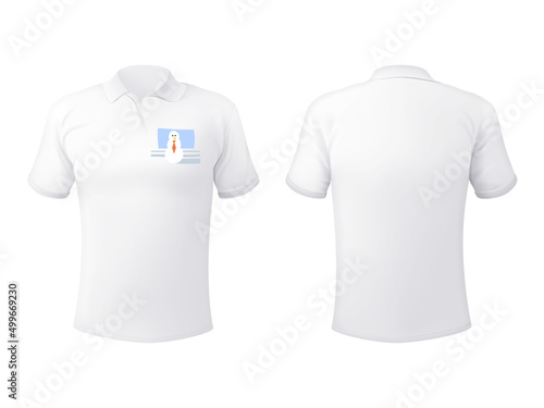 Vector polo in mesh gradient style. Editable color