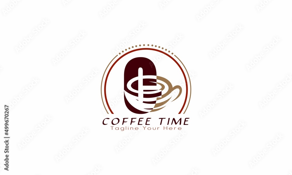 Obraz premium letter G coffee cup concept design coffee room logo