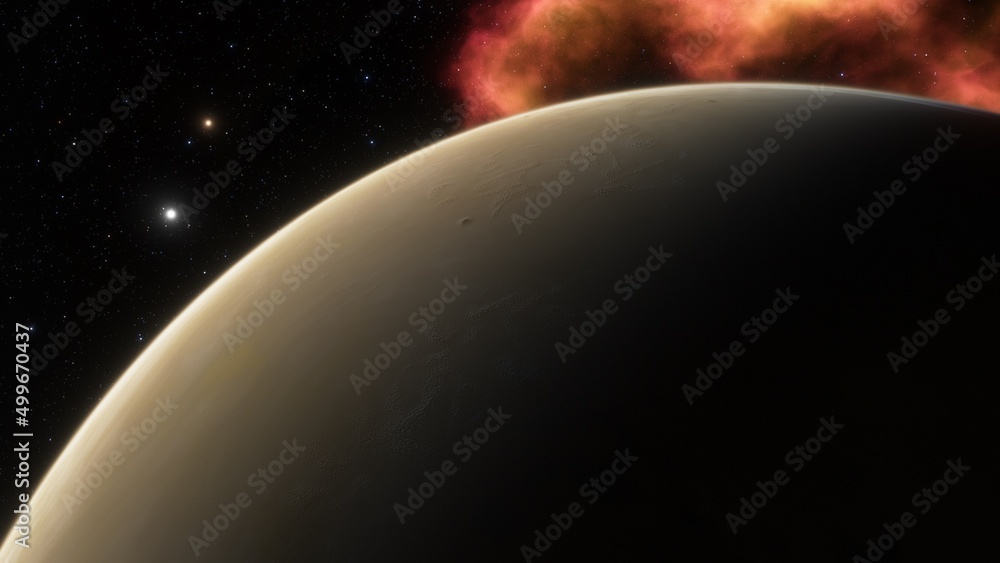 Naklejka premium Abstract planets and space background