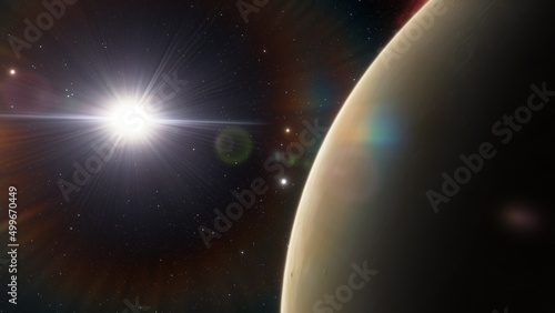 Abstract planets and space background